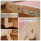 Window Hanging Cat Hammock Solid Wood Sun Bed Nest for All Seasons Durable - Grey+Pink