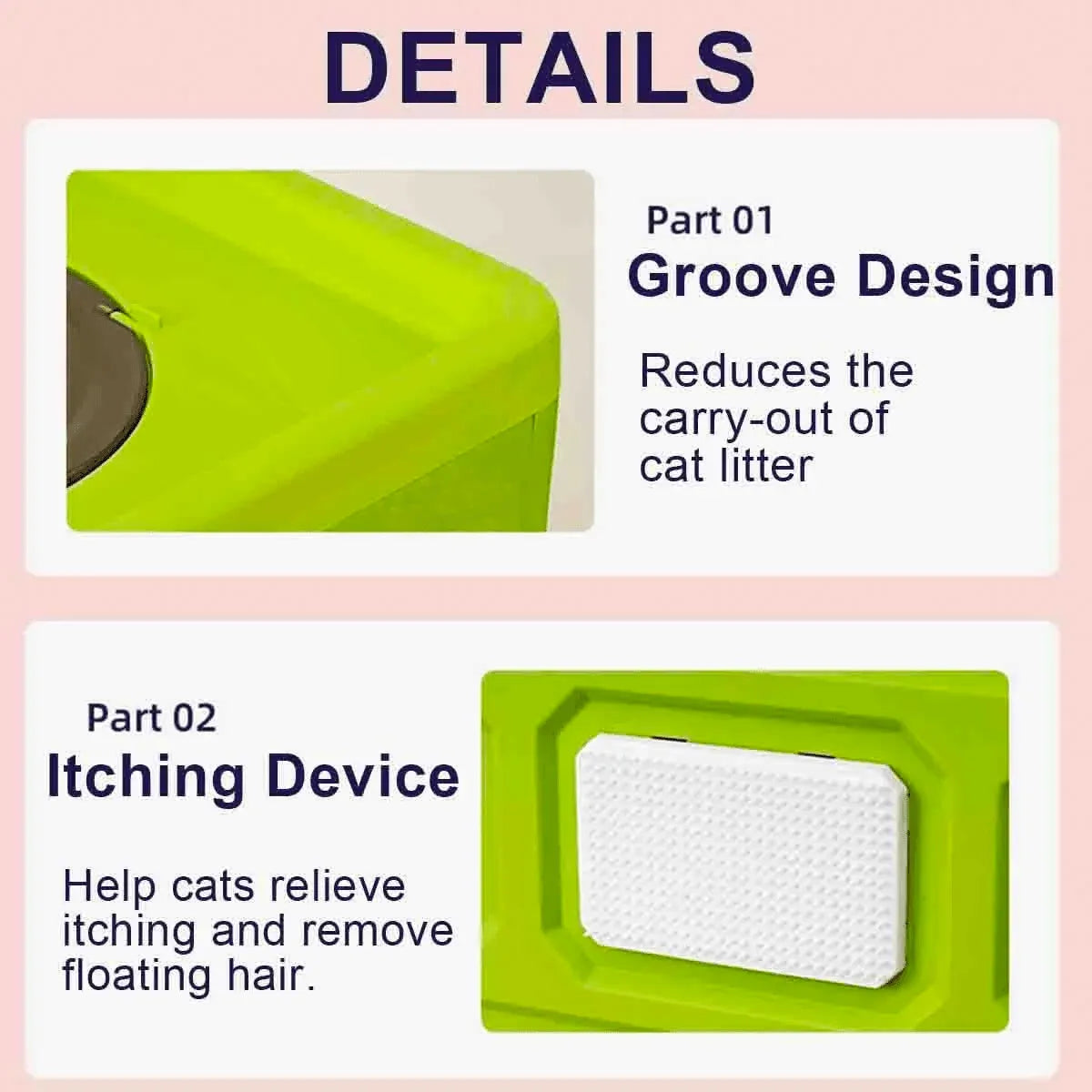 Folding Enclosed Cat Litter Box Foldable Drawer Toilet Anti-Splash Pet Supplies - Purple