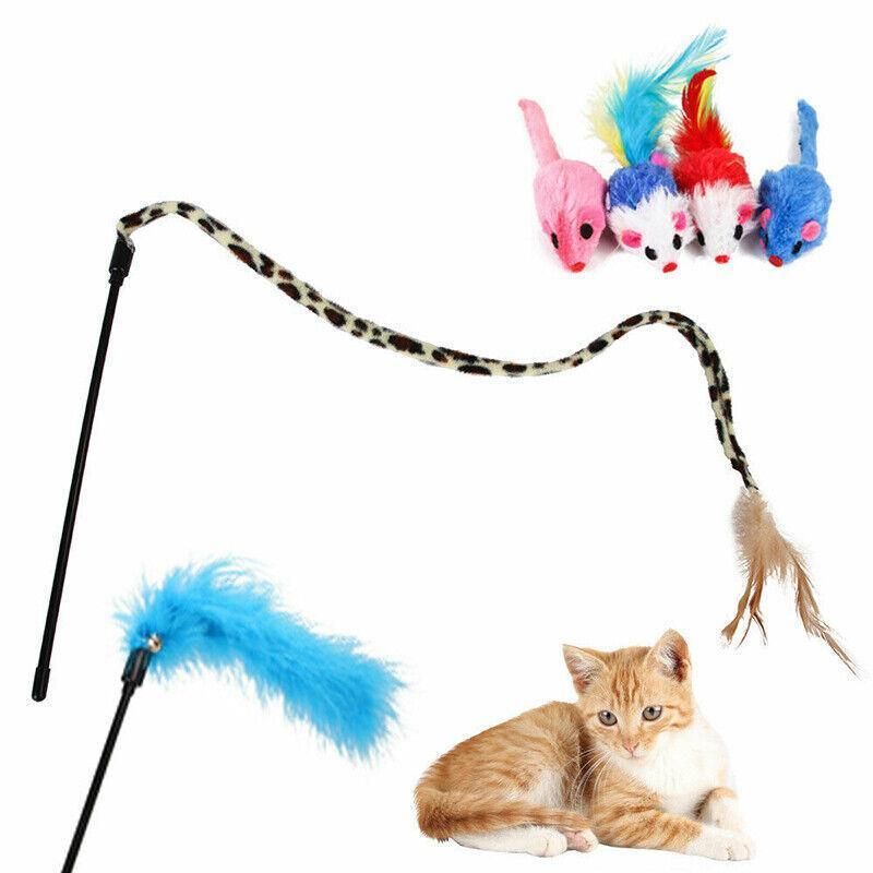 33PCS Cat Toy Set with Tunnel Balls Mice and Interactive Teaser Wands