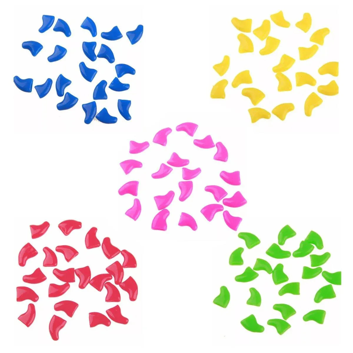 100PCS Anti Scratch Paw Covers for Cats and Kittens Nail Protector Soft Paw - Flat-L