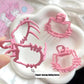 6pcs Metal Hollow Cat Ear Hair Clips Half Updo Plate Headdress Hair Accessories