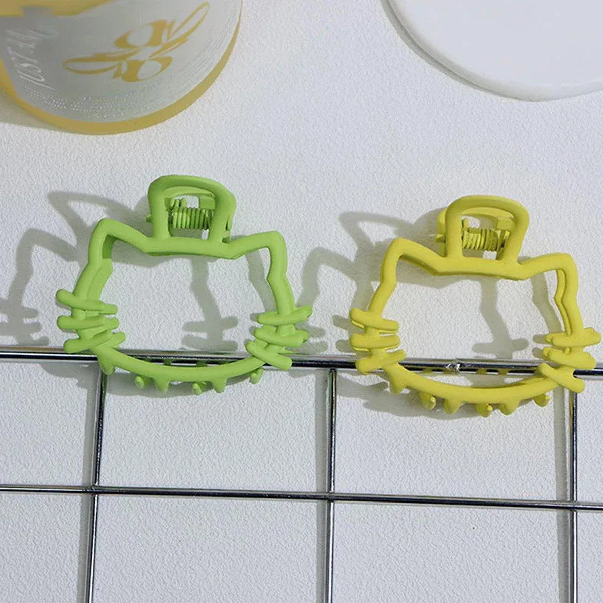 6pcs Metal Hollow Cat Ear Hair Clips Half Updo Plate Headdress Hair Accessories