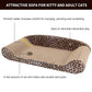 Leopard Print Cat Scratcher Board Durable Cardboard Surface for Claw Sharpening