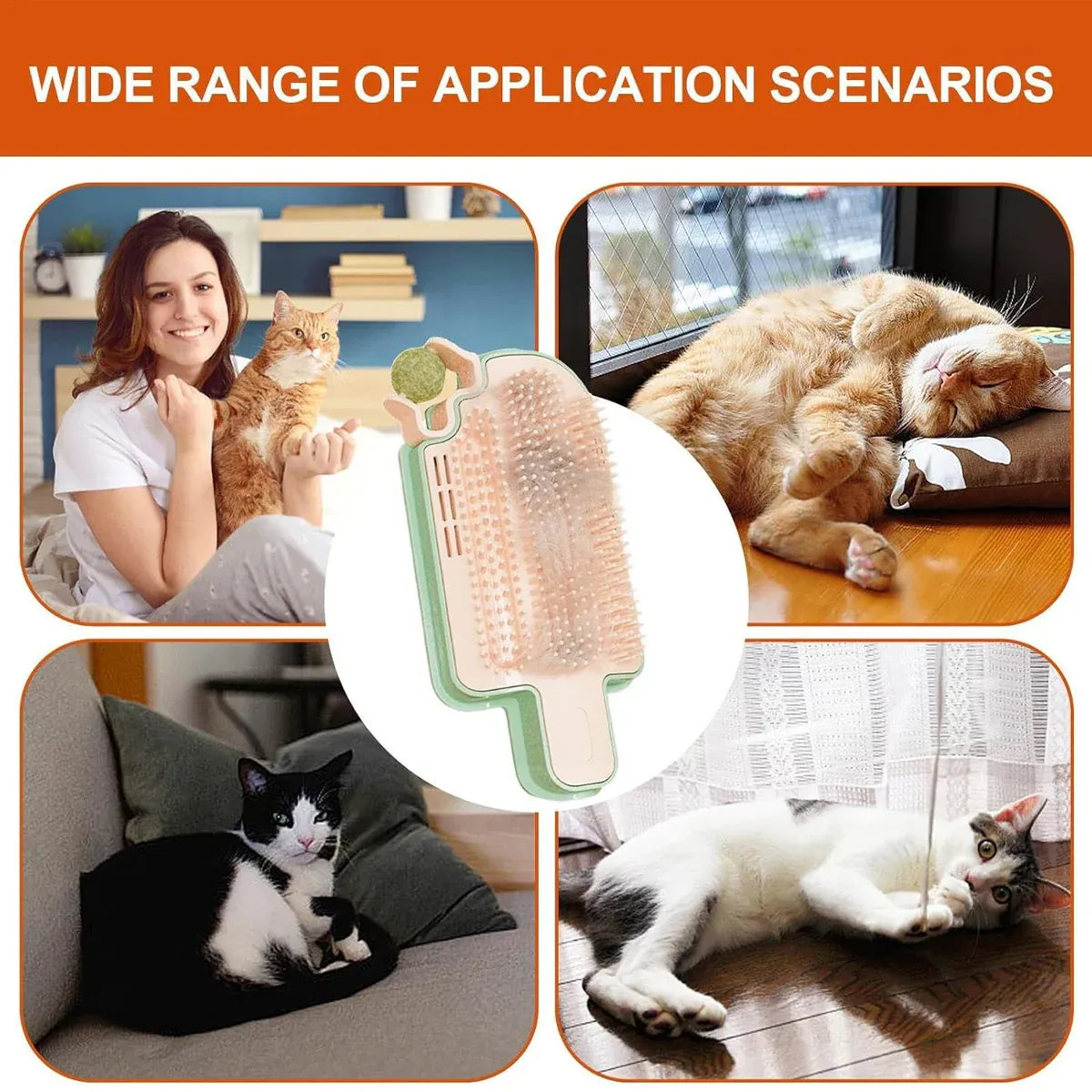 Wall Mounted Scratcher Cat Fur Rubbing Toy Scratching Post Pet Wall Scratcher - Cat Teaser Type