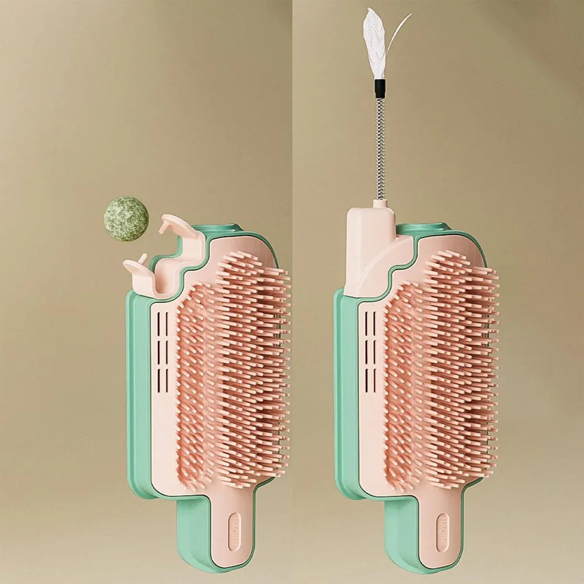 Wall Mounted Scratcher Cat Fur Rubbing Toy Scratching Post Pet Wall Scratcher - Cat Teaser Type