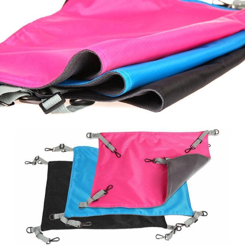 Waterproof Cat Hammock Hanging Bed Double Layer Dual Side Sleep Cage Swing Chair - Black