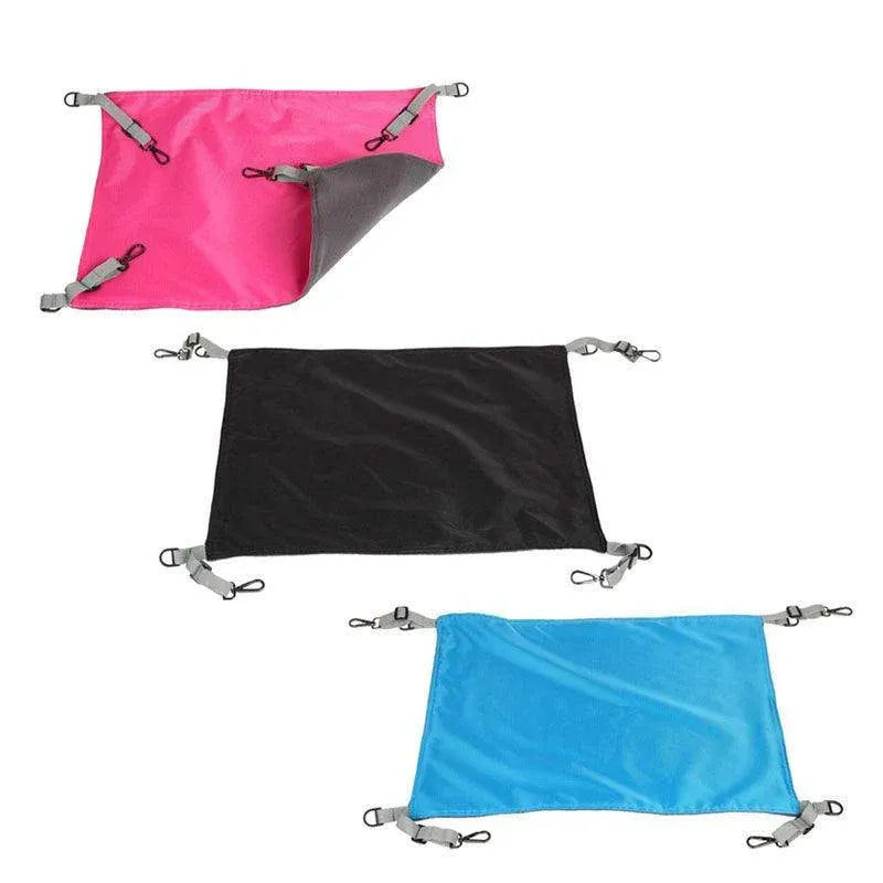 Waterproof Cat Hammock Hanging Bed Double Layer Dual Side Sleep Cage Swing Chair - Pink