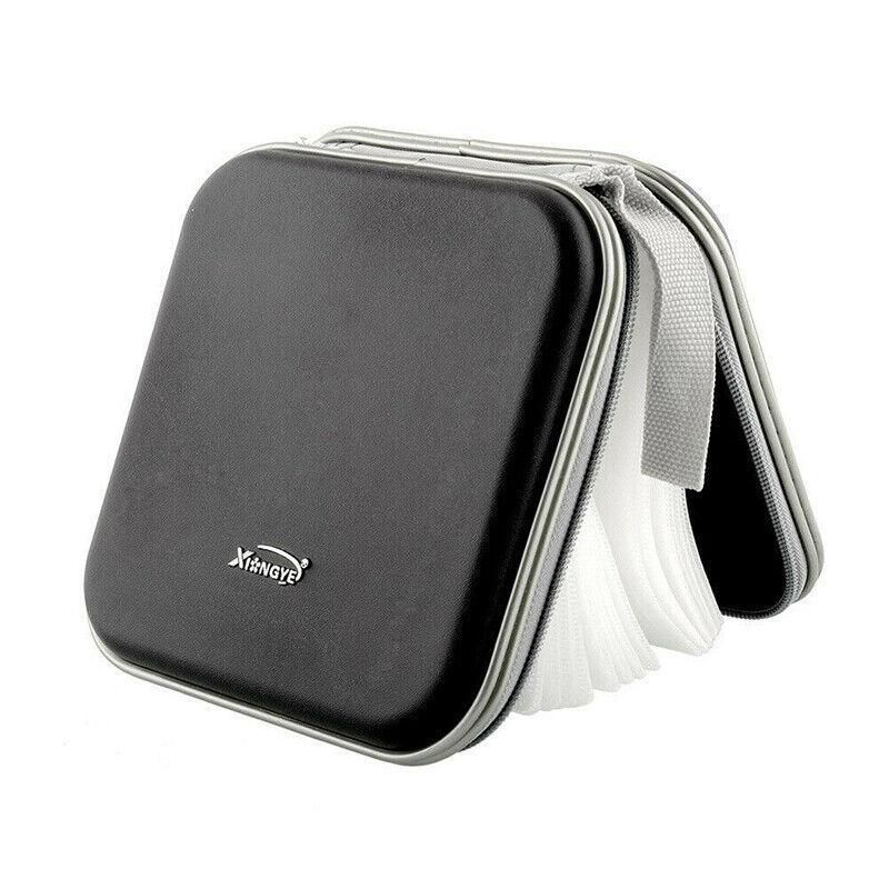 40-Disc CD DVD Wallet Case Portable Car Storage Holder Sleeve Carry Pouch - Red