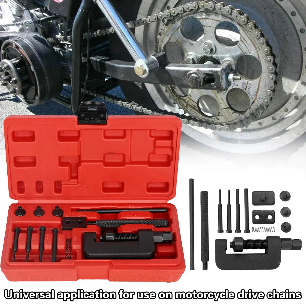 13pcs Bicycle Chain Breaker Cutter Master Link Removal Riveter Riveting Press Tool Set