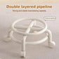 Stool with Universal Wheels Pulley Short Stool with Backrest Comfortable Seat - Pink