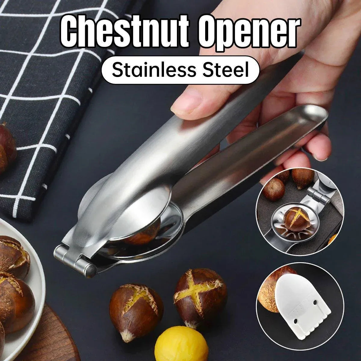 Chestnut Opener 304 Stainless Steel Cross Chestnut Shell Stripper Nut Cracker