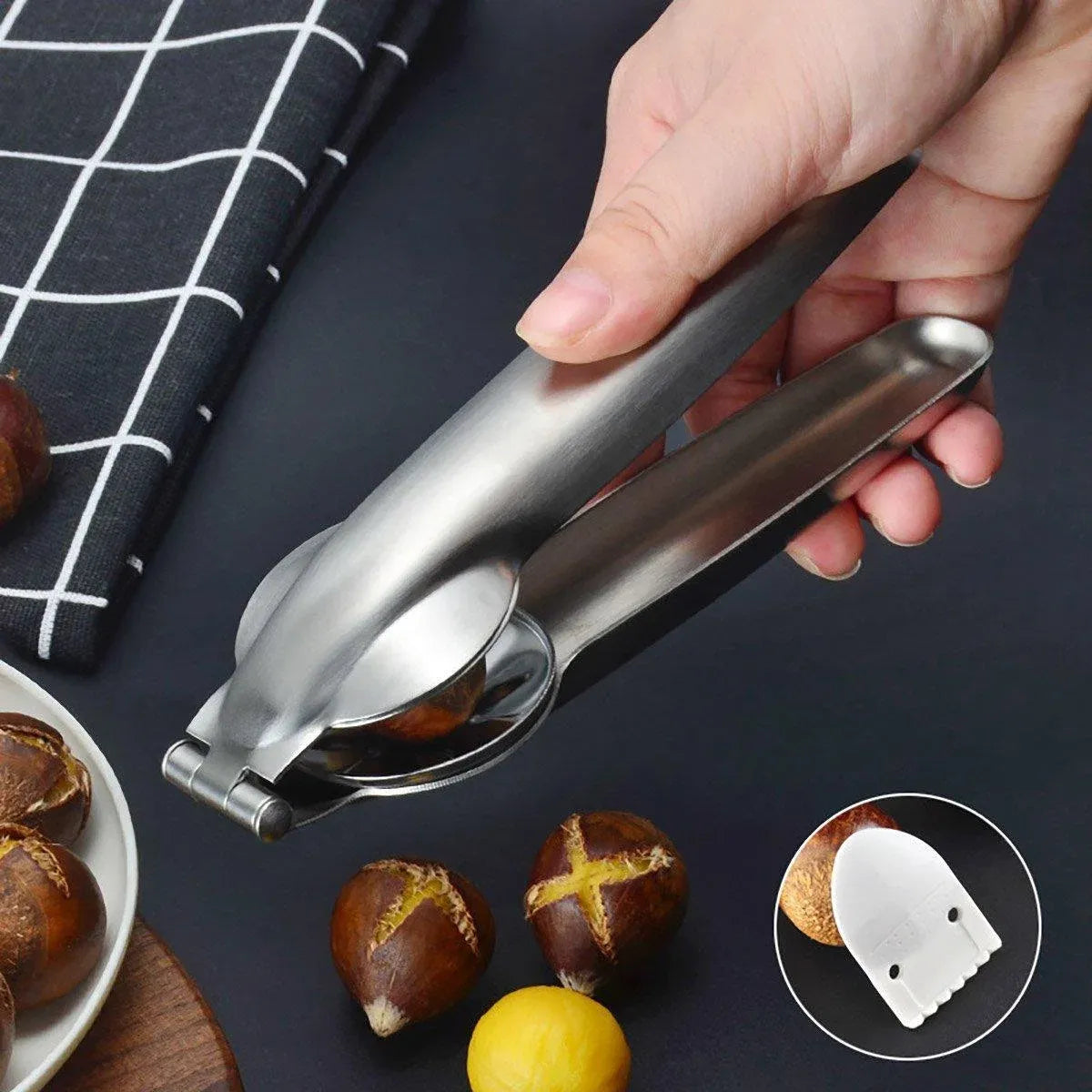 Chestnut Opener 304 Stainless Steel Cross Chestnut Shell Stripper Nut Cracker