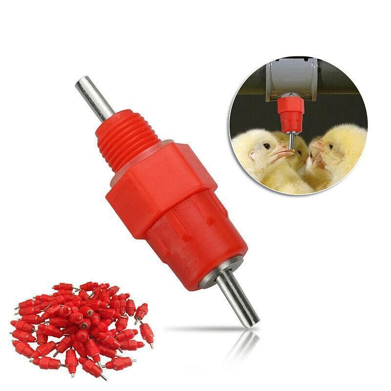 10 PCS Automatic Nipple Water Valves for Poultry and Duck Feeding