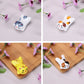 5PCS Cute Kitten Ceramic Chopstick Holder Set Cat Chopsticks Rack Pen Rest Craft