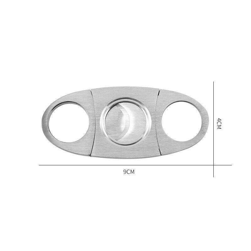 Cigar Cutter Double Blades Knife Scissors Stainless Steel Tobacco Tool