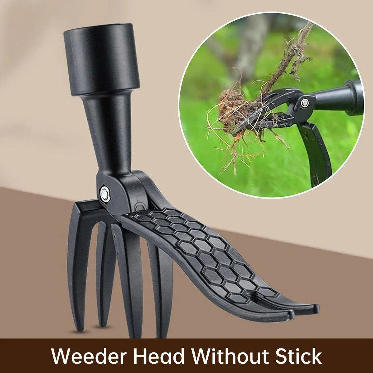 Weeding uprooting lifting with tongs gardening tools