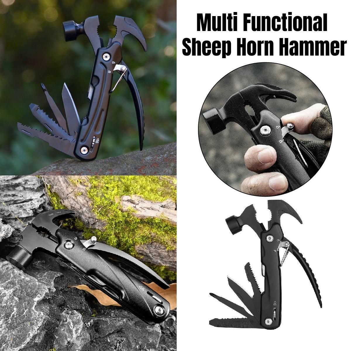 Multi-purpose Crate Hammer Nail Lifting Life-saving Pliers Tool Outdoor Camping
