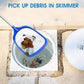 1-Piece Blue Pool Skimmer Net with Short Handle