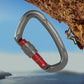 25KN Screwgate Locking Rock Climbing Carabiner Clip Aluminum D Ring Hook Buckle - Gray