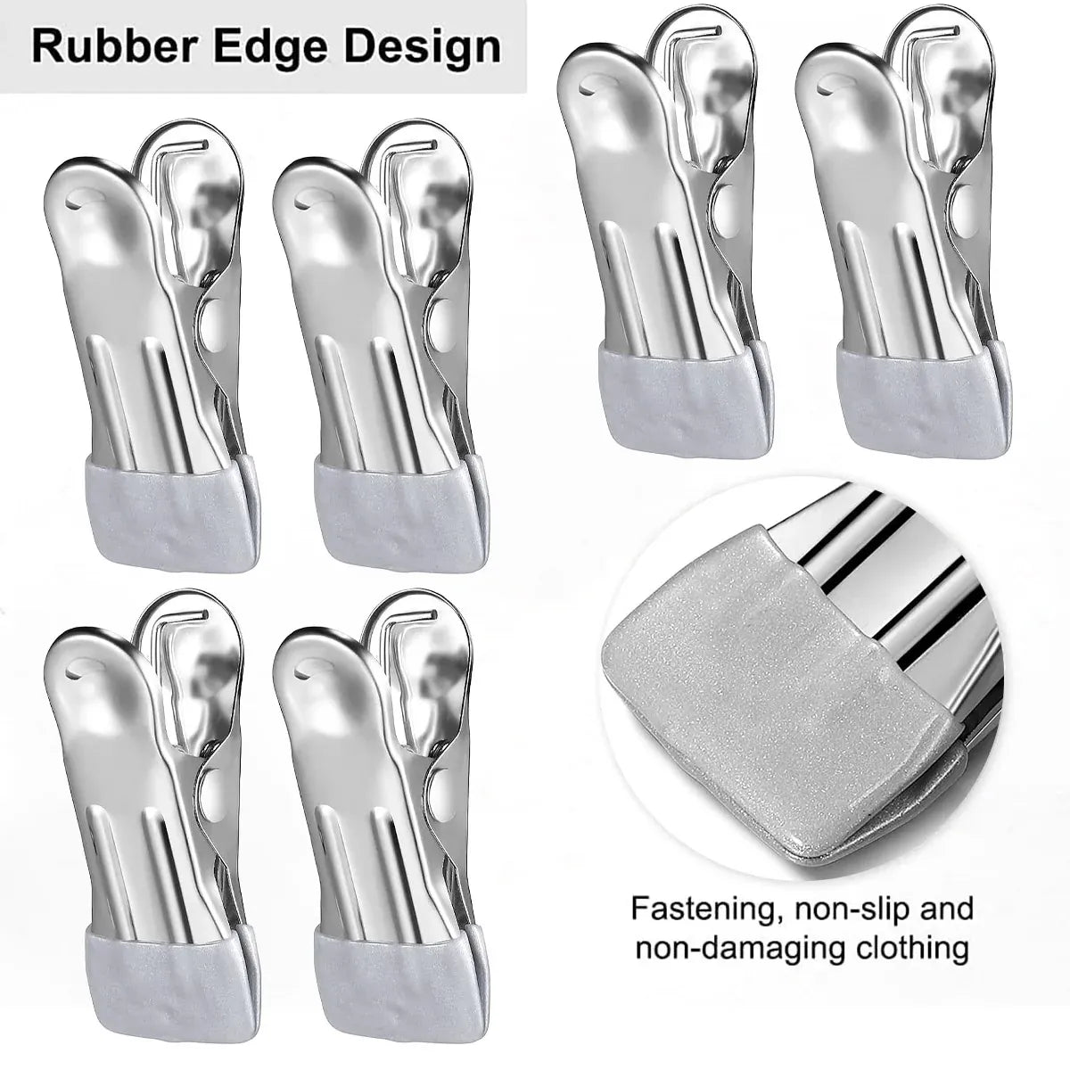 30pcs Multi Functional Stainless Steel Clothes Drying Clips Windproof Clips
