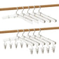 5PCS Portable Foldable Hangers Durable Plastic for Closet Laundry Space Saving - With clothes clip