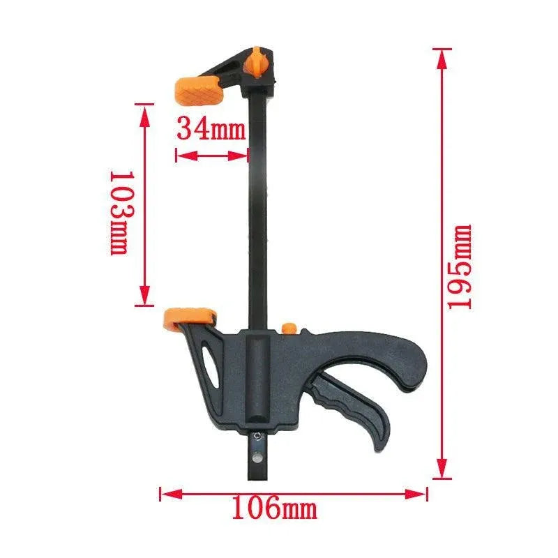 Quick Woodworking Clip Bar Clamp F-Tyle Grip Quick Ratchet Release Squeeze Tools - Orange
