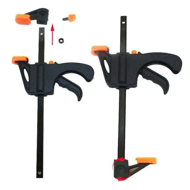 Quick Woodworking Clip Bar Clamp F-Tyle Grip Quick Ratchet Release Squeeze Tools - Orange