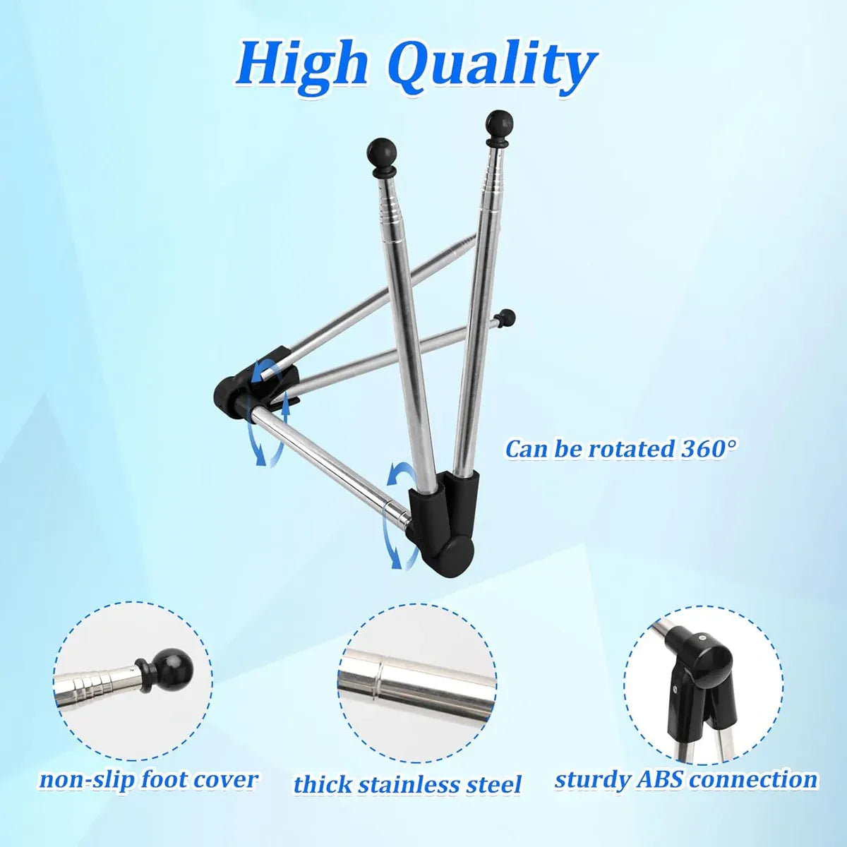 Folding Clothes Drying Rack Retractable Portable Wall Mounted Laundry Hanger