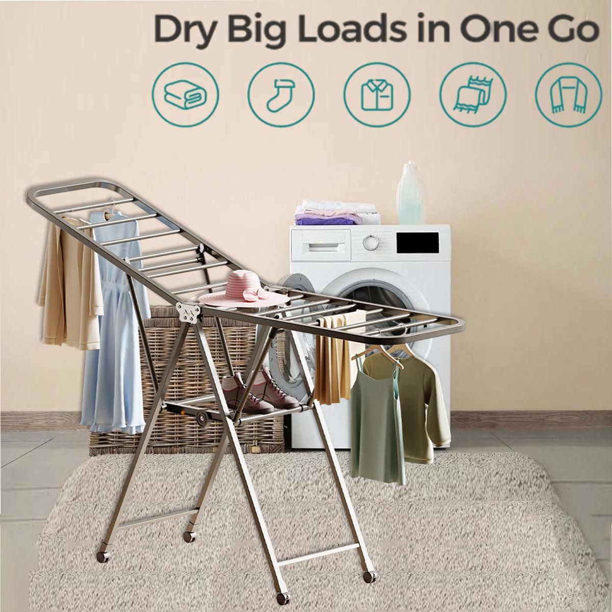 A Frame Clothes Airer Compact Foldable Drying Rack for Laundry Clothes Organizer