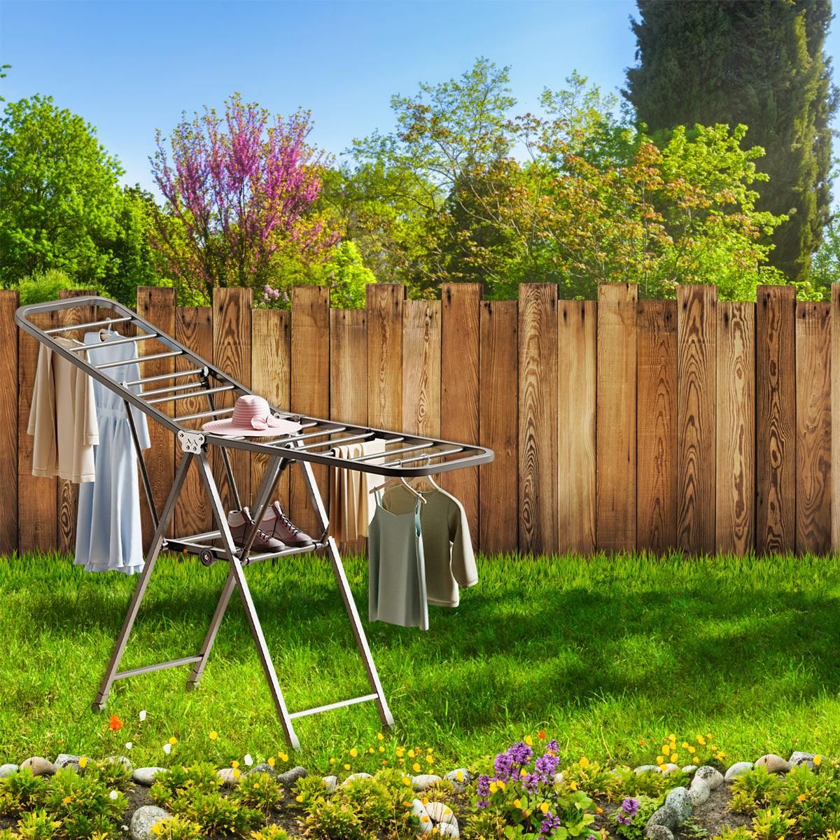 A Frame Clothes Airer Compact Foldable Drying Rack for Laundry Clothes Organizer