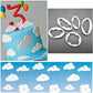 5PCS Cloud Shape Cookie Cutters Set for Fondant Cake Clay and Baking Crafts