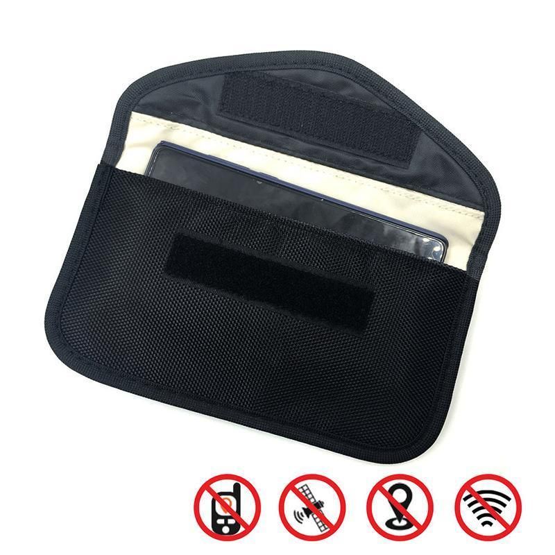 Car Key Case For Faraday Cage Fob Pouch Keyless RFID Blocking Bag - Coffee