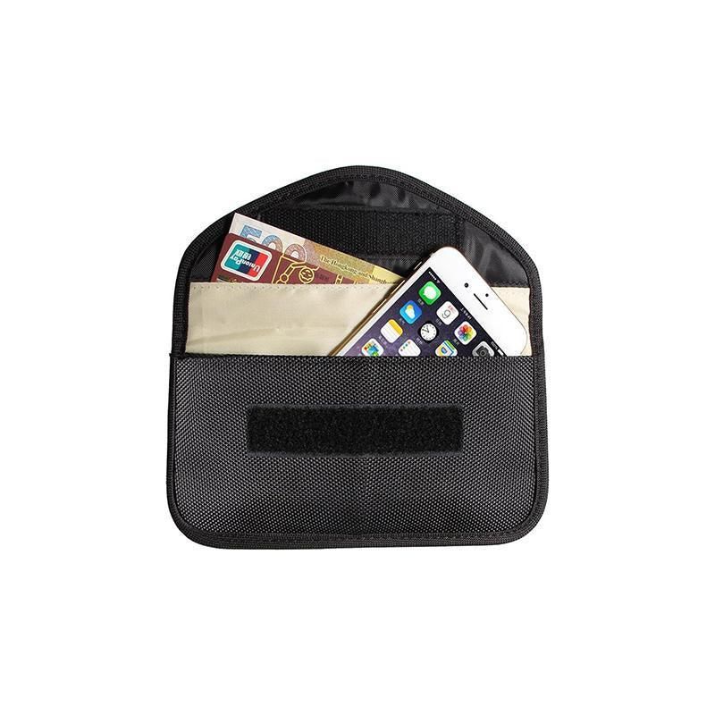 Car Key Case For Faraday Cage Fob Pouch Keyless RFID Blocking Bag - Coffee