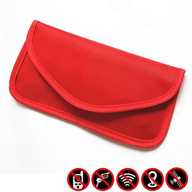 Car Key Case For Faraday Cage Fob Pouch Keyless RFID Blocking Bag - Coffee