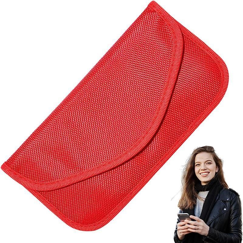 Car Key Case For Faraday Cage Fob Pouch Keyless RFID Blocking Bag - Coffee