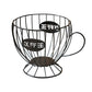 Snacks and Candy Organizer Coffee Capsules Shelf Storage for Kitchen and Pantry - Black