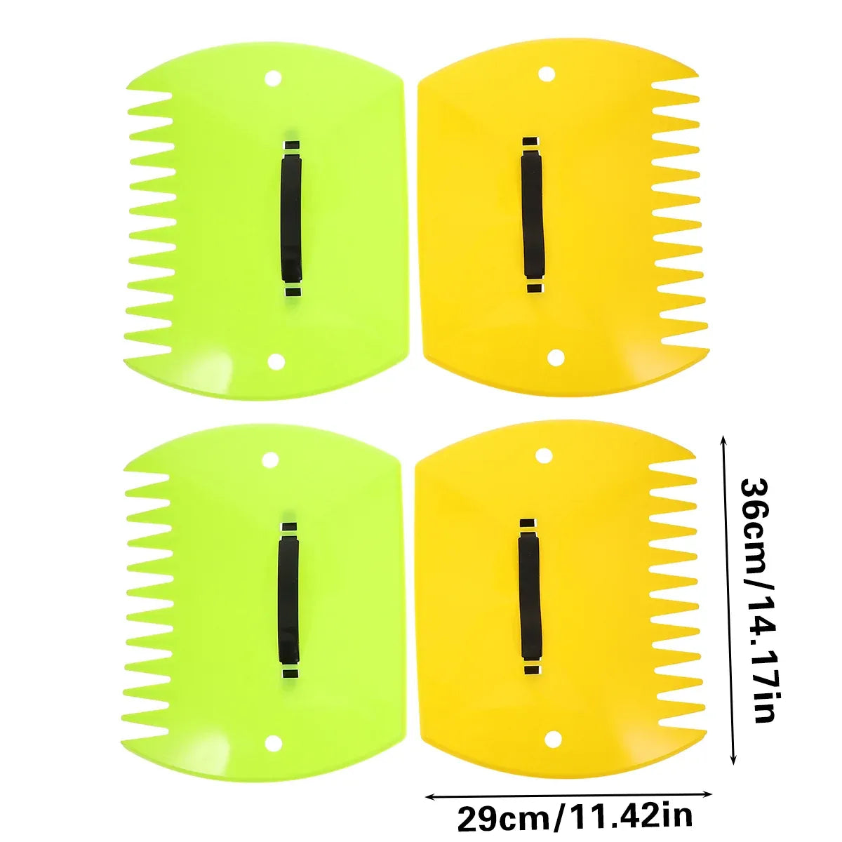 2pcs Outdoor Leaf Clip Plastic Rake Garden Tools Collecting Leaves Yard Cleanup - Yellow