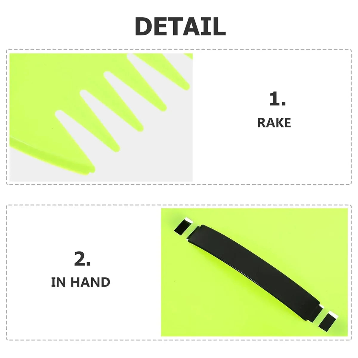 2pcs Outdoor Leaf Clip Plastic Rake Garden Tools Collecting Leaves Yard Cleanup - Yellow