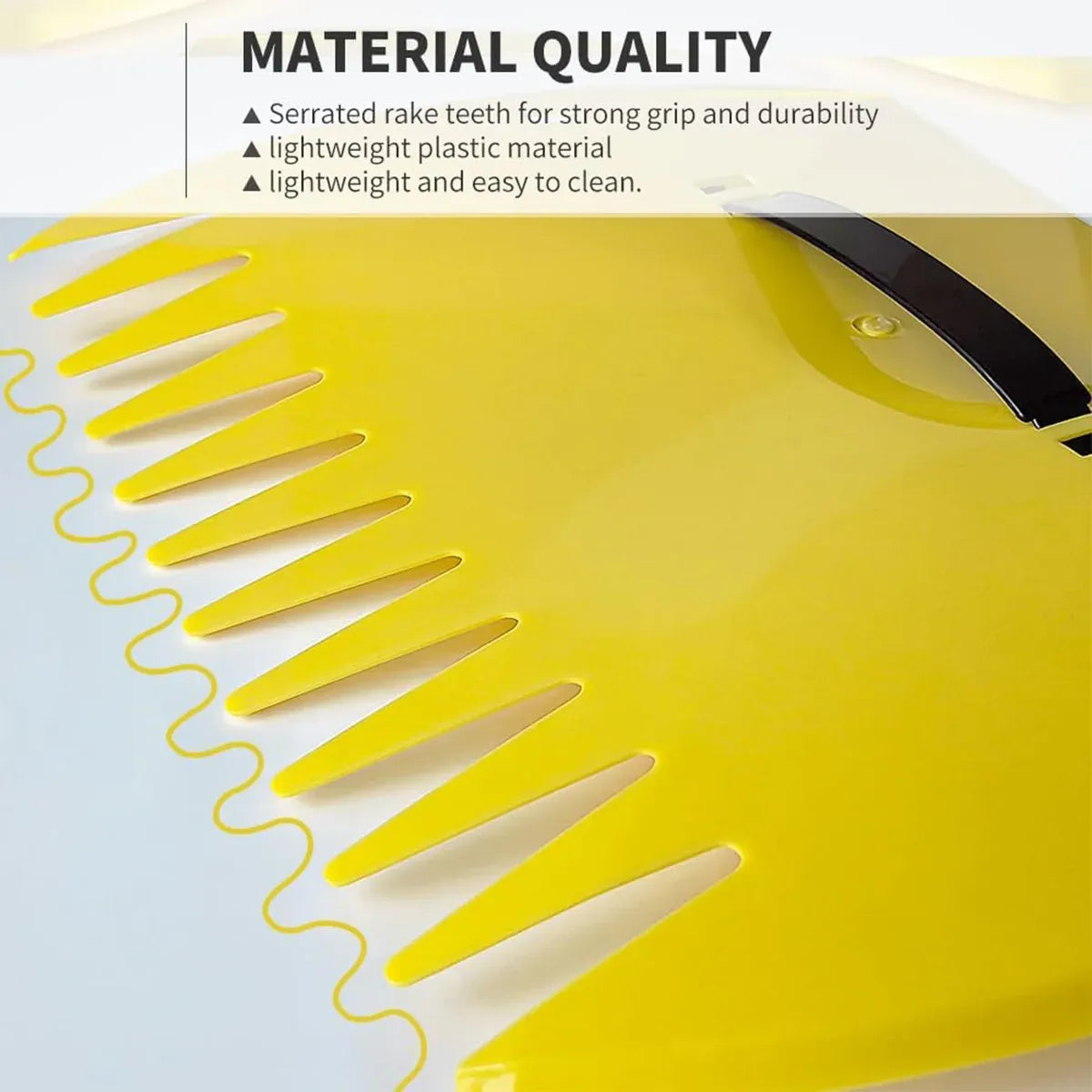 2pcs Outdoor Leaf Clip Plastic Rake Garden Tools Collecting Leaves Yard Cleanup - Yellow