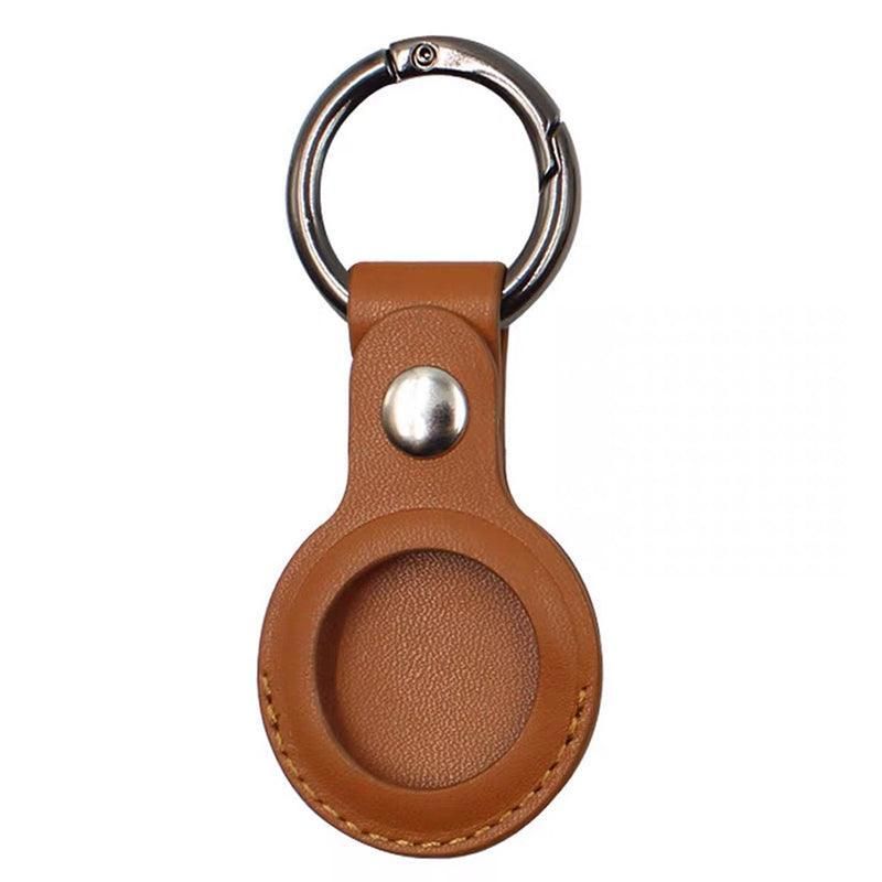 For Apple Airtag Leather Case Cover Air Tag Keychain Holder Sleeve Shell Tracker - Green