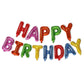 40Cm 3D Happy Birthday Letters Balloons Inflating Foil Banner Bunting Celebrate - Multicolour 3
