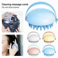 Handheld Scalp Massager Brush for Hair Washing and Shampoo with Silicone Bristles - Yellow