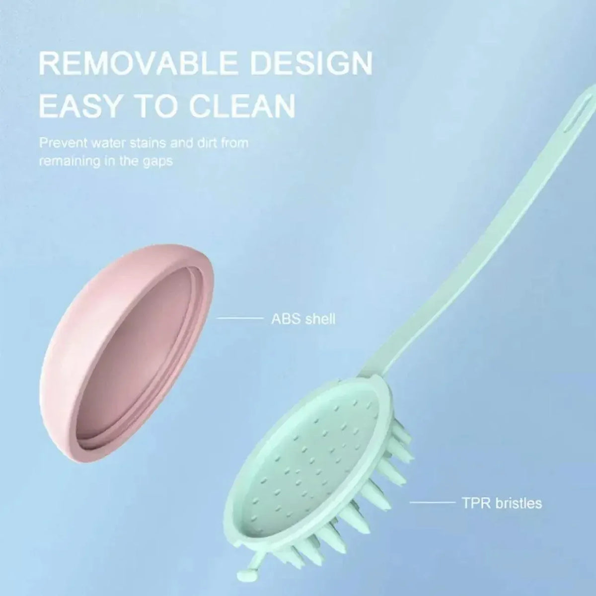 Handheld Scalp Massager Brush for Hair Washing and Shampoo with Silicone Bristles - Yellow