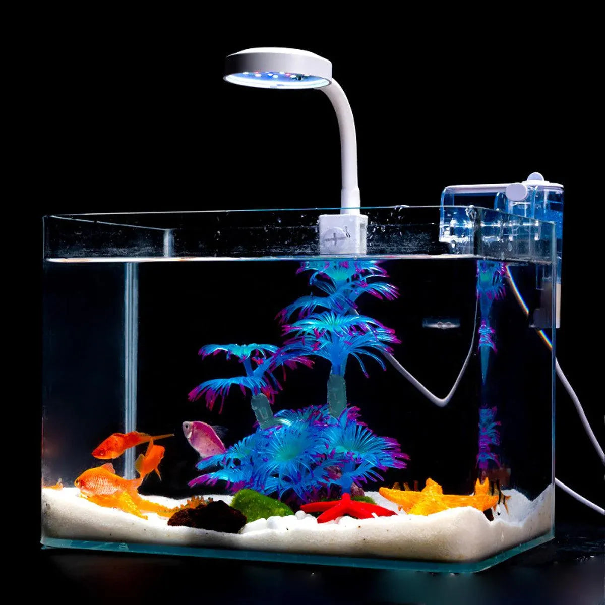 Soft Silicone Coral Aquarium Decoration Odor-Free Fish Tank Scenery Simulation - Blue