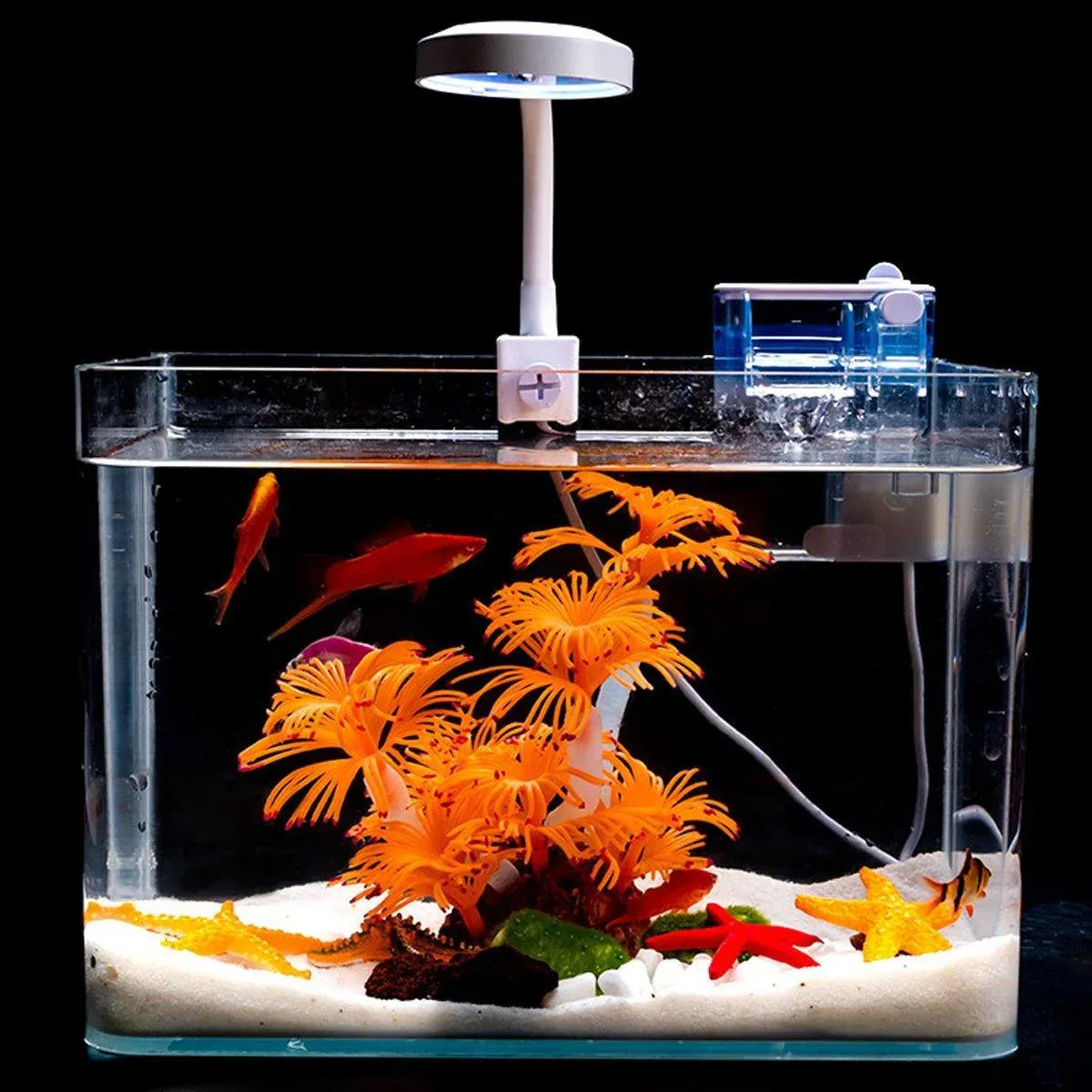 Soft Silicone Coral Aquarium Decoration Odor-Free Fish Tank Scenery Simulation - Blue
