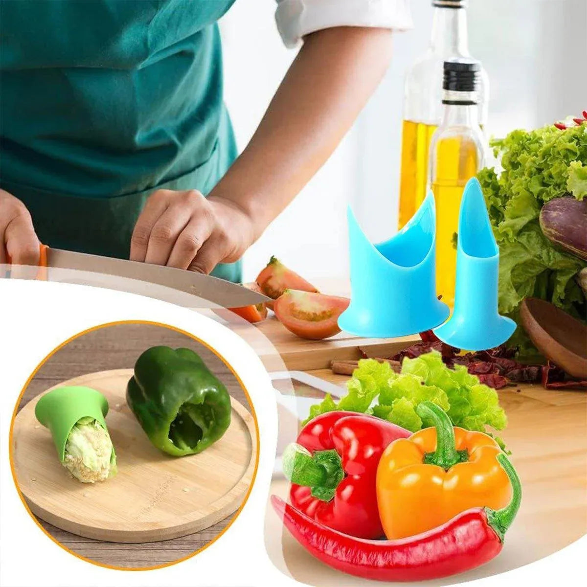 3set Fruit and Vegetable Corer Seed Remover Kitchen Tool for Easy Food Prep