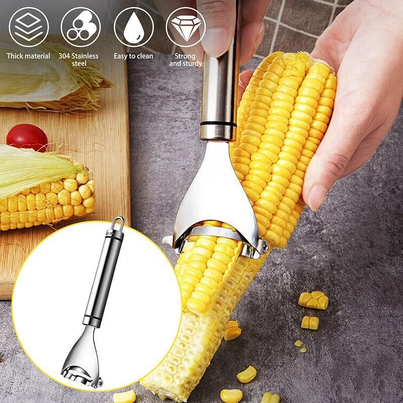 One-Step Corn Peeler Thresher Tools Kitchen Cob Kerneler Cutter Stripper Remover