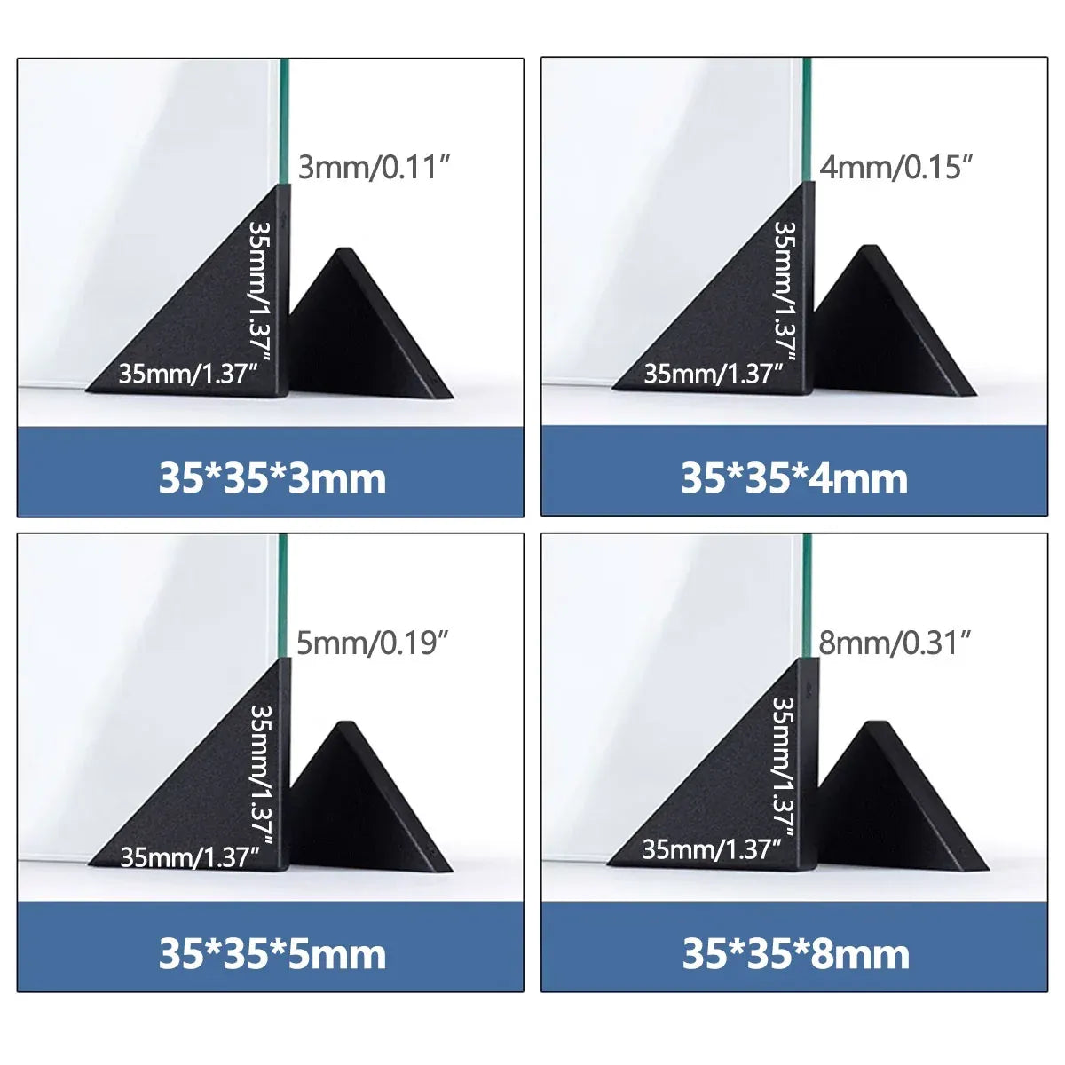 200pcs Glass Corner Protector Plastic Tile Sleeve for Acrylic Anti Collision Use