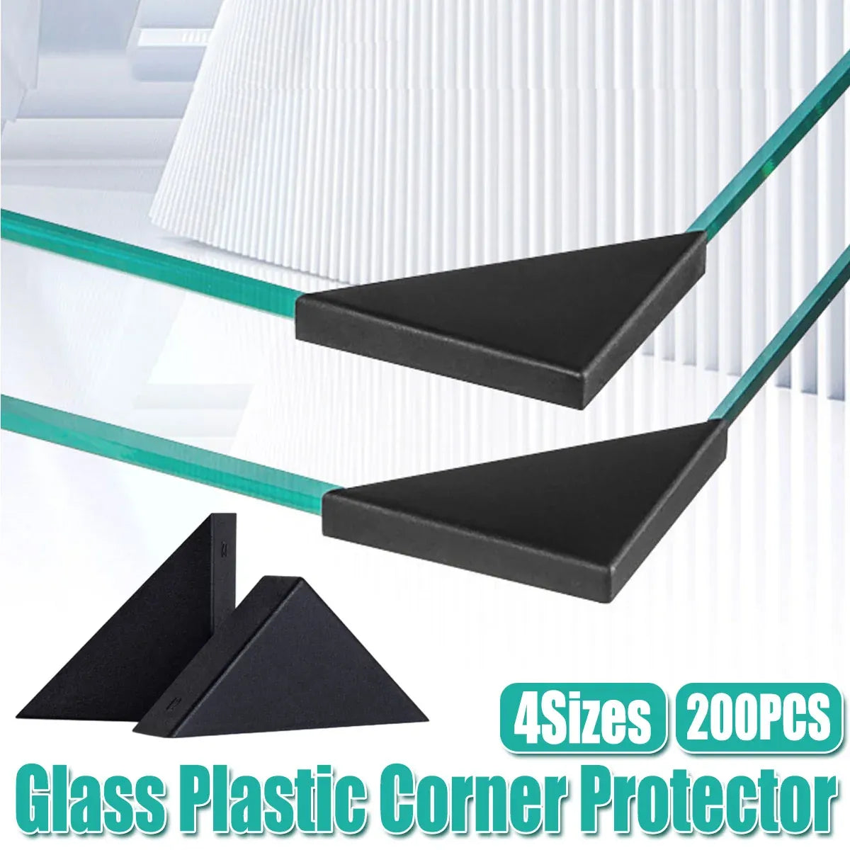 200pcs Glass Corner Protector Plastic Tile Sleeve for Acrylic Anti Collision Use