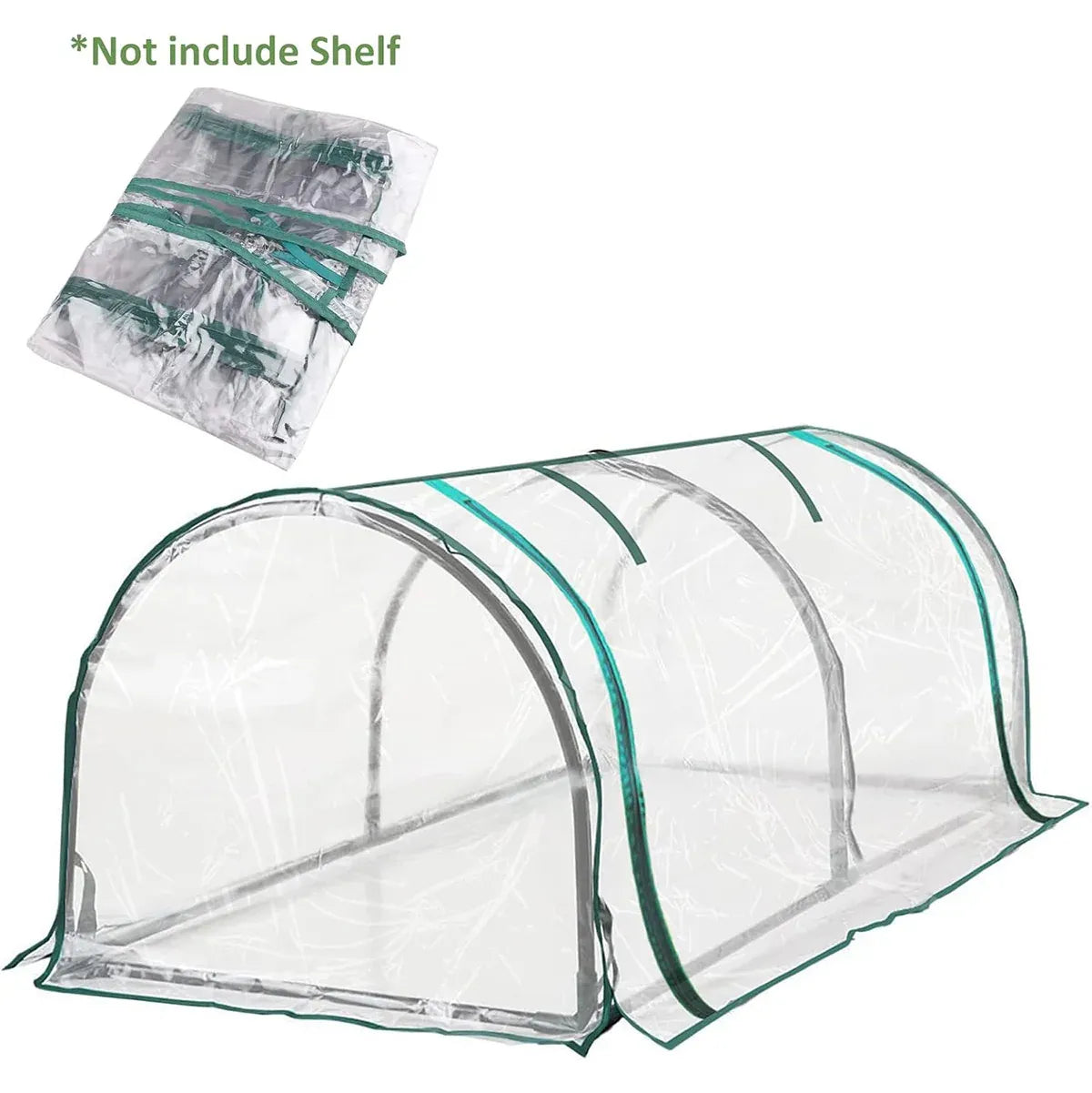 PVC Greenhouse Cover Replacement Plant Tent Garden Shelter No Frame - Transparent